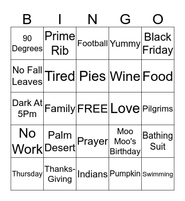 Absmeier Bingo Card