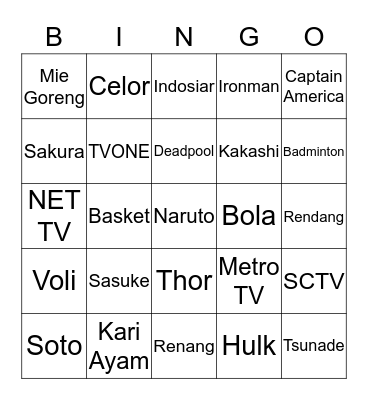 Moyisnya Ecu Bingo Card
