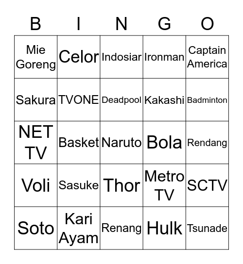 Moyisnya Ecu Bingo Card