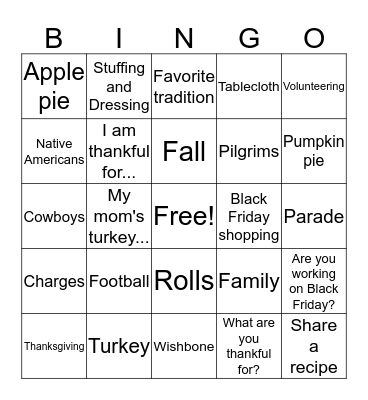 Black Friday Bingo Game Bingo Card
