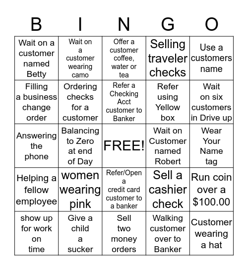 Lake Station Bingo Card
