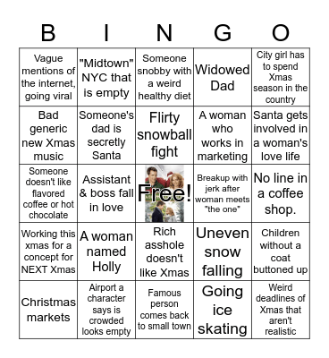 HALLMARK CHRISTMAS MOVIE BINGO Card