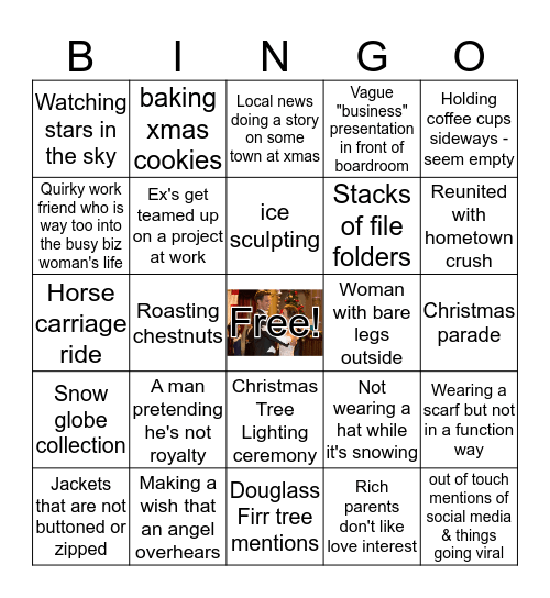 HALLMARK XMAS MOVIE BINGO #2 Bingo Card