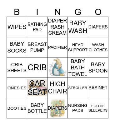 BABY SHOWER Bingo Card