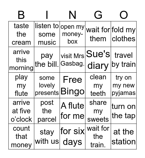 3L2 - L59-60 短语 Bingo Card