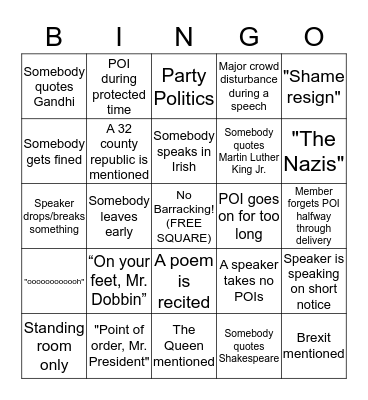 Literific Test Bingo Card
