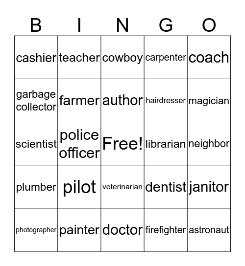 Who Bingo Card