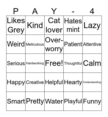 2 Bingo Card