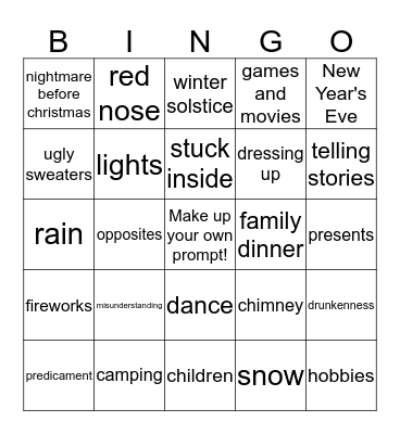 DESUS HOLIDAY BINGO 2k17 Bingo Card