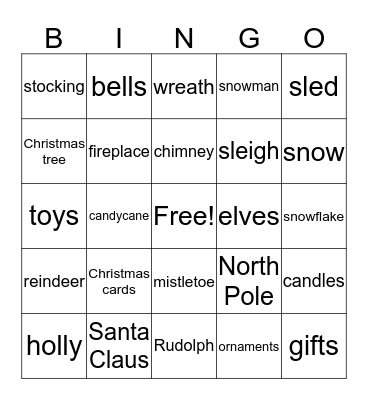 Christmas Bingo Card