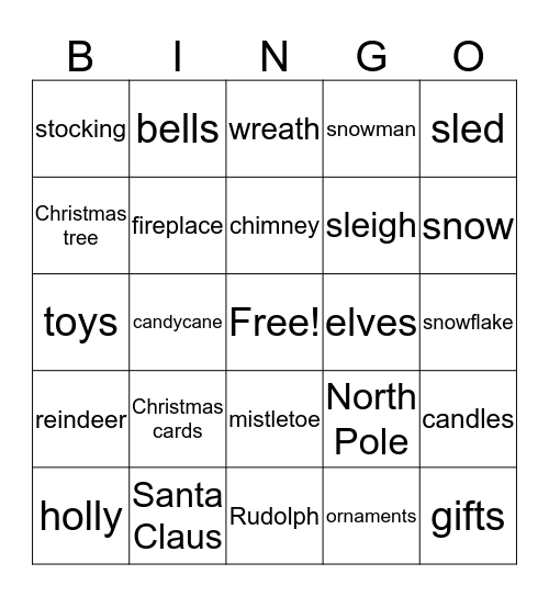 Christmas Bingo Card