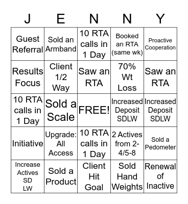 North Point Fun Bingo Card