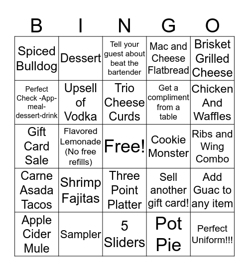 Wild Bill's Bingo!  Bingo Card