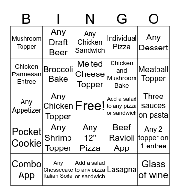 Server Bingo! Bingo Card