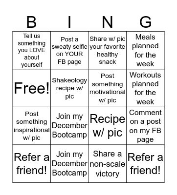 FIGHT the Thanksgiving BLOAT Bingo Card