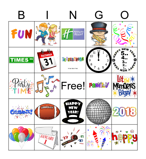 NEW YEAR'S EVE Bingo Card