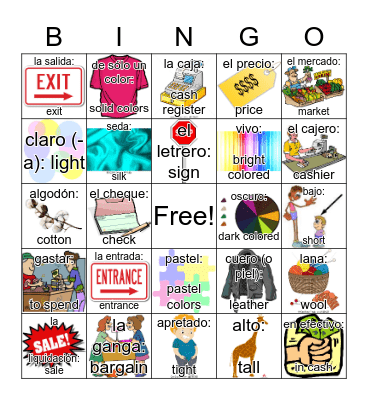 spainish Bingo Card