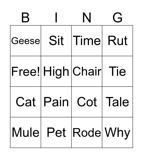 Bingo Card