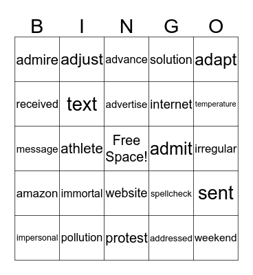 Segmentation Bingo Card