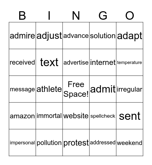 Segmentation Bingo Card
