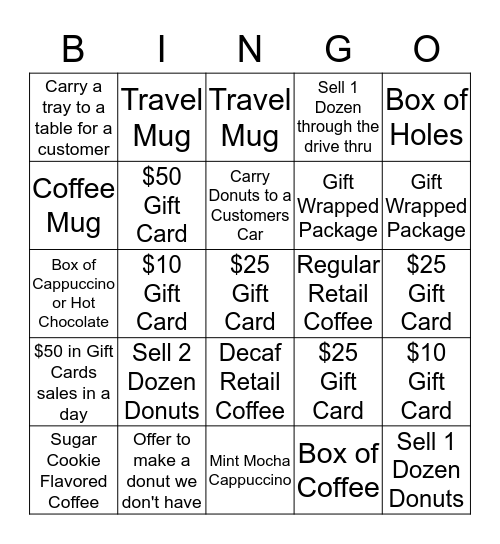 Maple Donuts BINGO Card