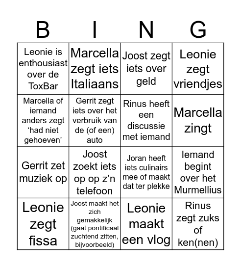 ARC Bingo 2017 Bingo Card