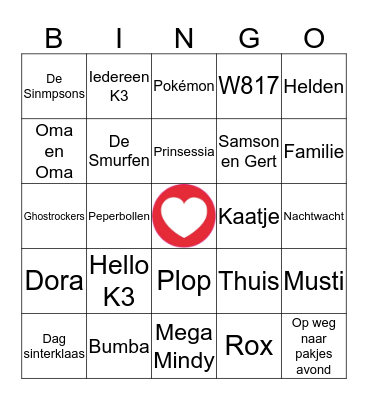 Tv Bingo Card