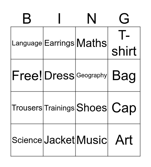 BINGO! Bingo Card