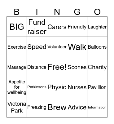 Pop-Up Cafe Bingo Card