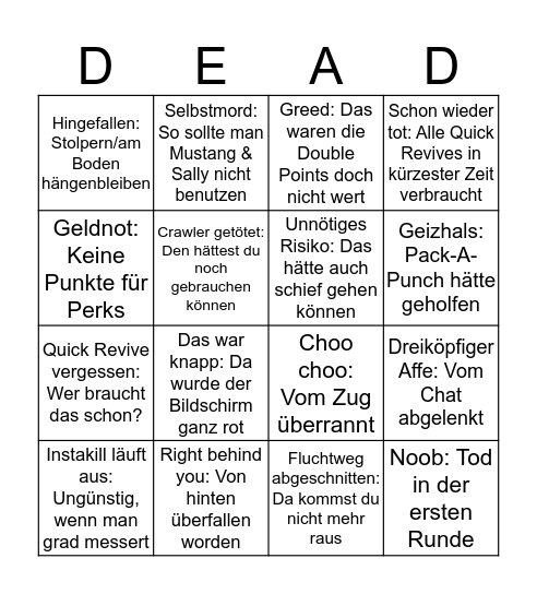 Town-Bingo Card