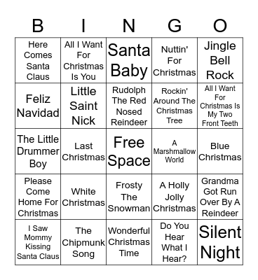 Christmas Bingo! Bingo Card
