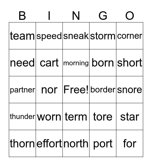 Phonics for Reading Level 2 (27-29) Bingo Card