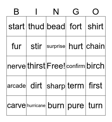 Phonics for Reading Level 2 (30-32) Bingo Card