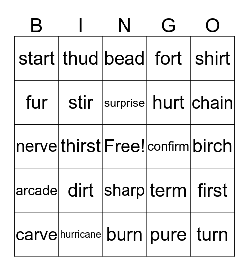 Phonics for Reading Level 2 (30-32) Bingo Card