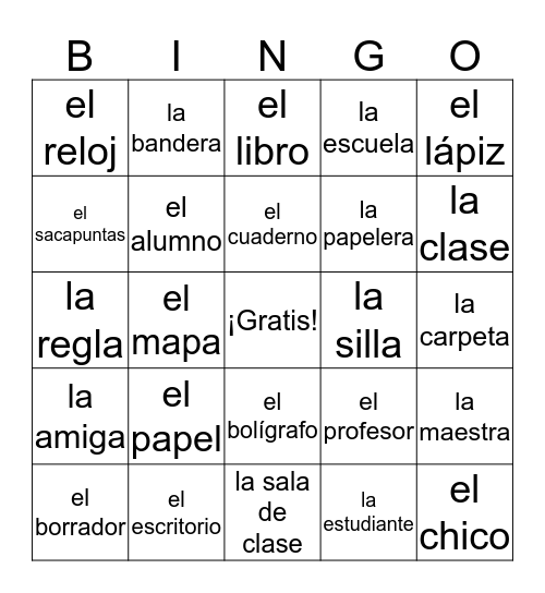 Objetos de la clase Bingo Card