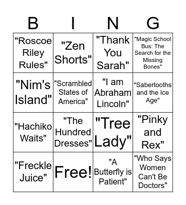 BOTB jr Bingo Card