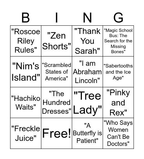 BOTB jr Bingo Card