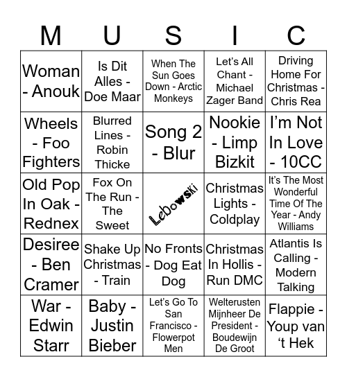 106 Bingo Card