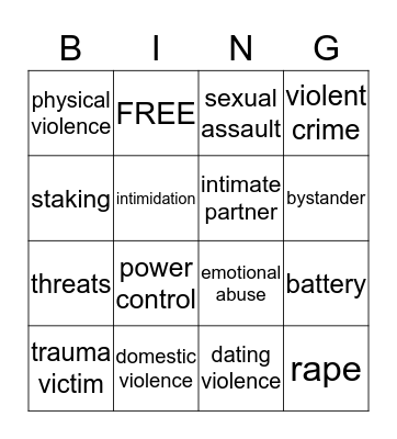 Breathing Under Water Bingo Card