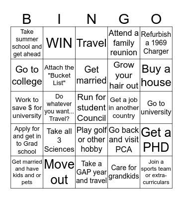 BINGO For LIFE Bingo Card