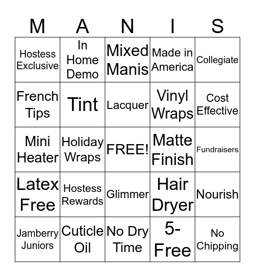 Jammin' Bingo Card