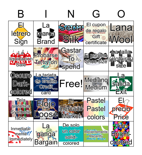 Spanish 2- Auténtico 2B (#1) Bingo Card