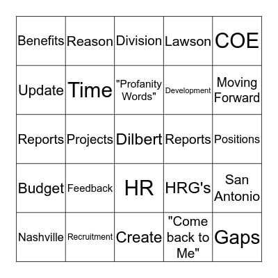 Dilbert BINGO Card