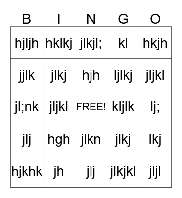 Sales Bingo! Bingo Card