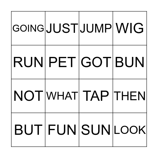 Bingo Card