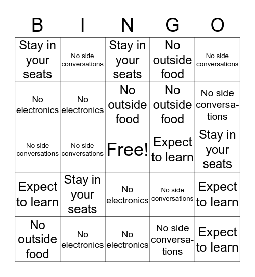 BULLDOG BINGO Card
