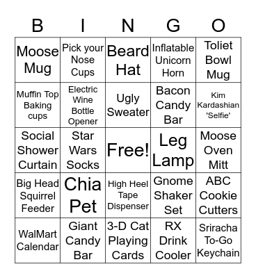 Optum Demand Generation White Elephant BINGO Card