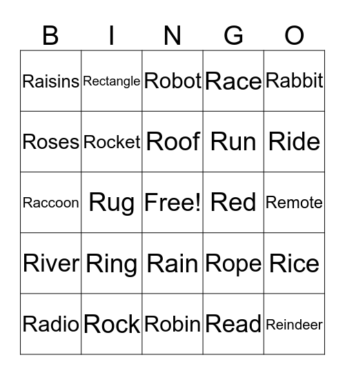 R Bingo Card