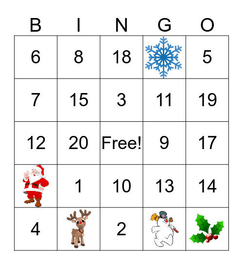 Ho Ho Bingo Card