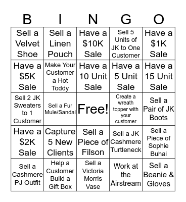 JK Holiday Blackout Bingo!! Bingo Card